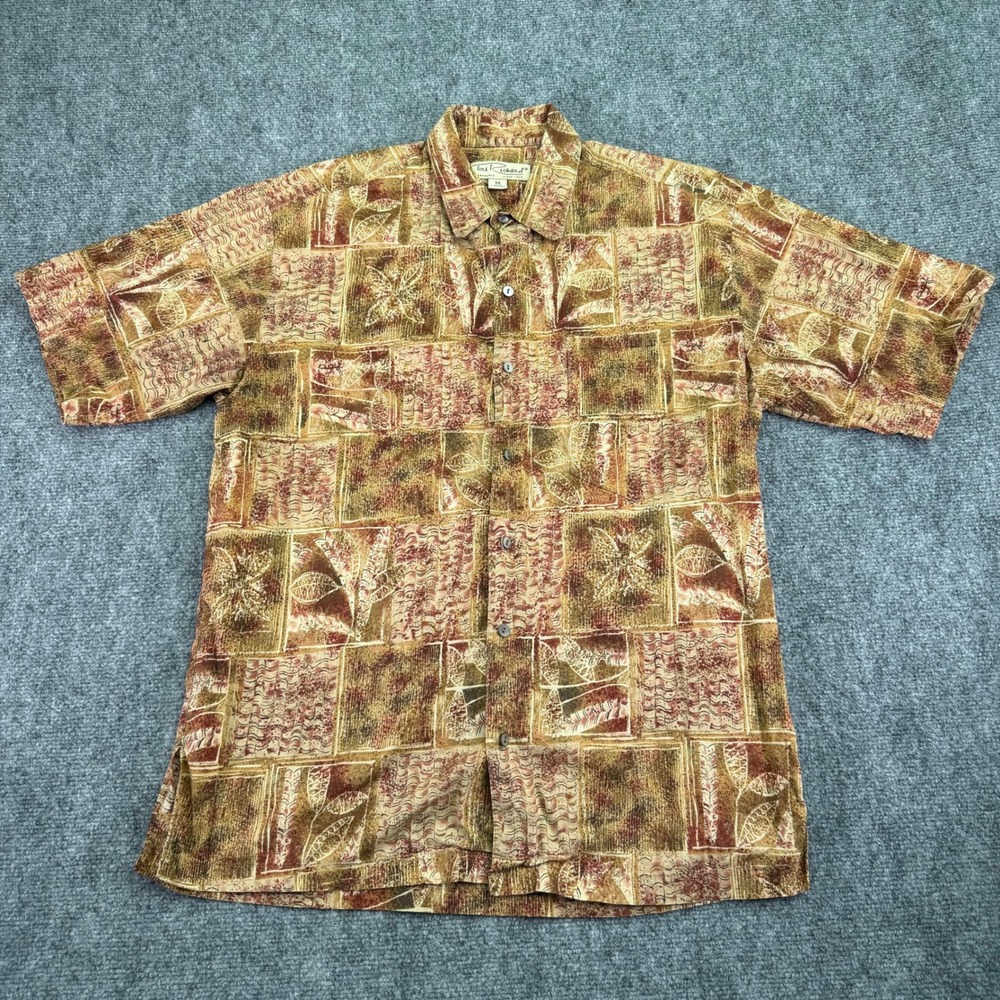 Tori Richard Shirt Mens‎ Medium 100% Cotton Lawn Hawaiian Abstract Button Up USA